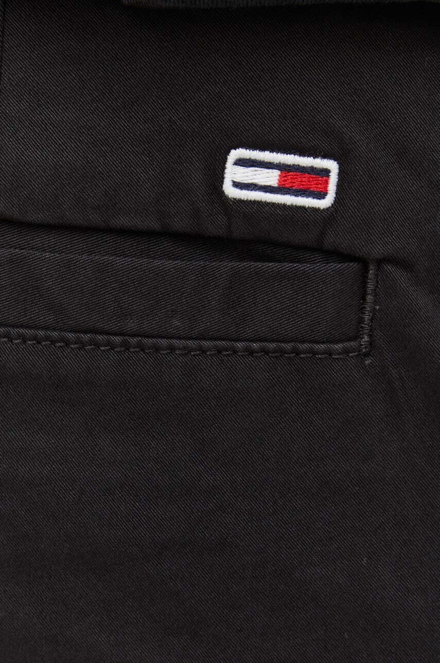 Tommy Jeans pantaloni barbati culoarea negru cu fason chinos - Pled.ro