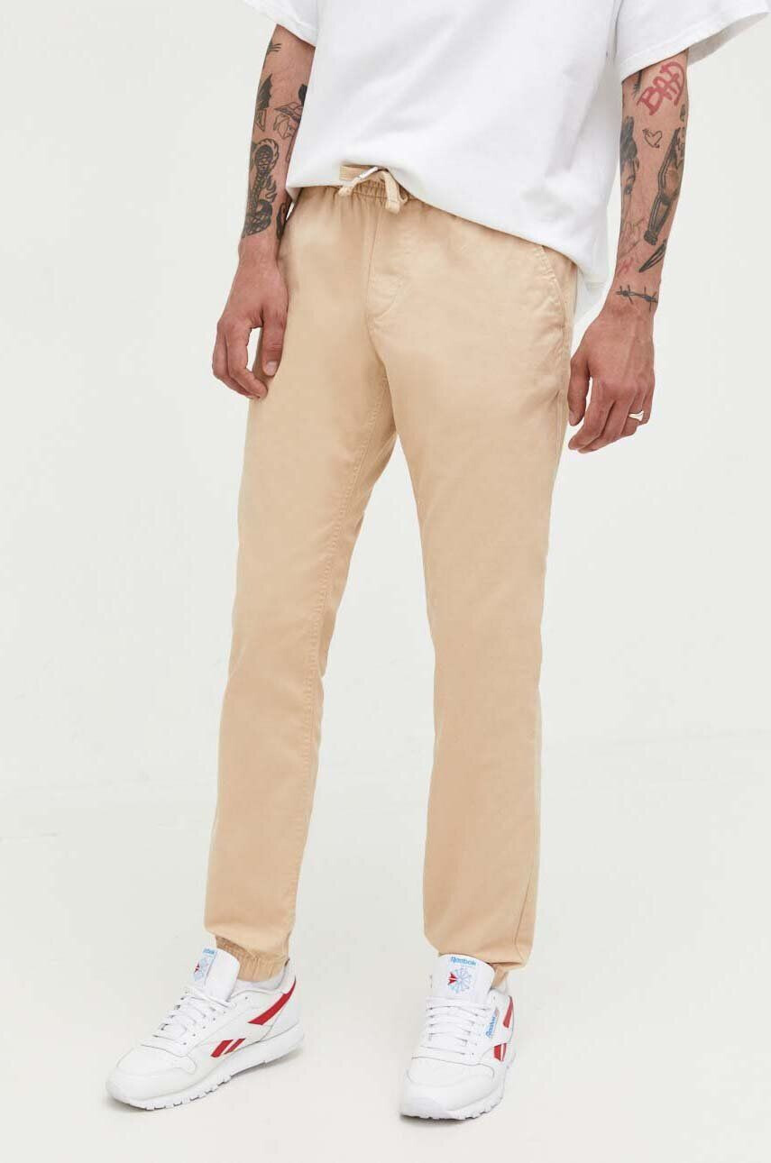 Tommy Jeans pantaloni barbati culoarea bej - Pled.ro