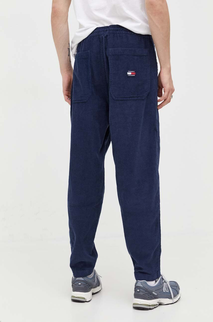 Tommy Jeans pantaloni de bumbac culoarea albastru marin drept - Pled.ro