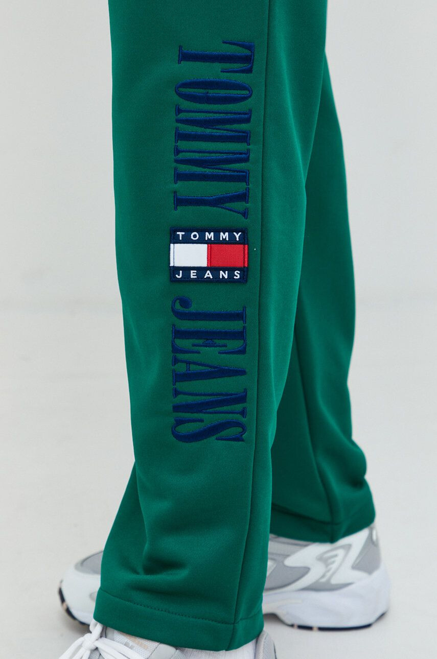 Tommy Jeans pantaloni de trening barbati culoarea verde drept - Pled.ro