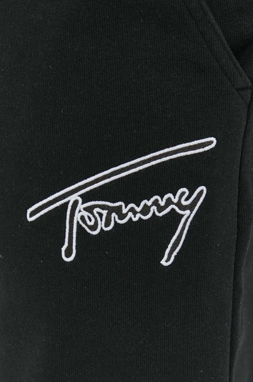 Tommy Jeans pantaloni de trening barbati culoarea negru cu imprimeu - Pled.ro