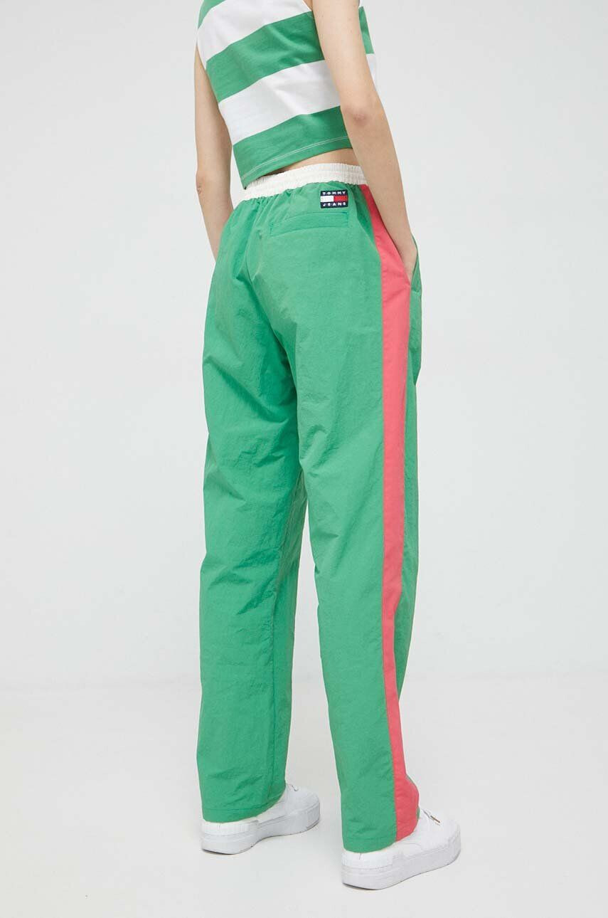 Tommy Jeans pantaloni de trening culoarea verde modelator - Pled.ro