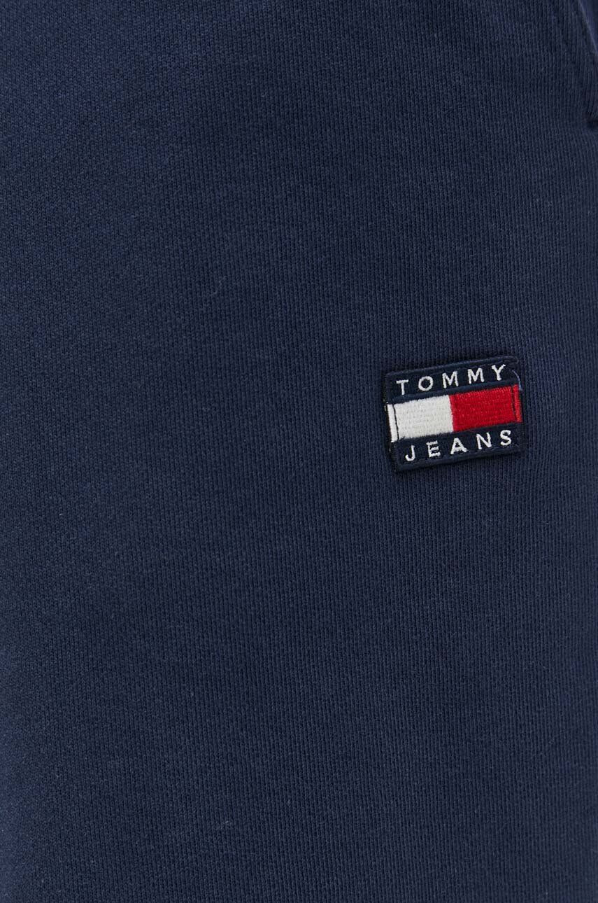 Tommy Jeans pantaloni de trening din bumbac barbati culoarea albastru marin neted - Pled.ro