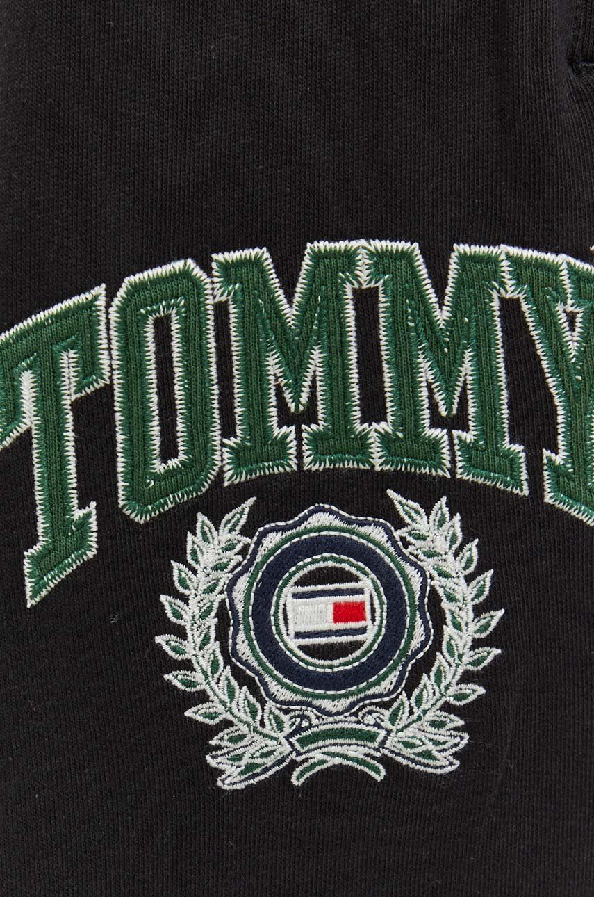 Tommy Jeans pantaloni de trening din bumbac culoarea gri cu imprimeu - Pled.ro