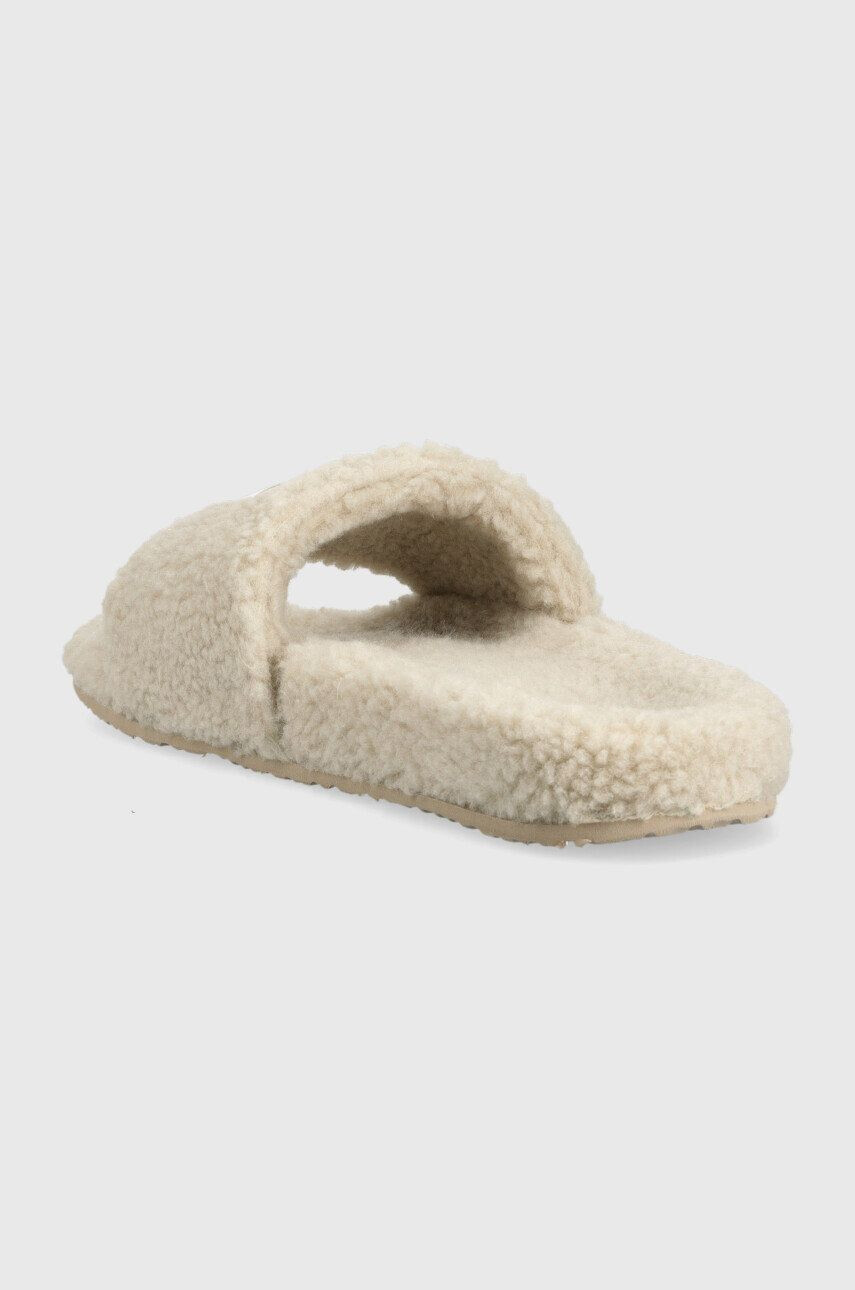 Tommy Jeans papuci de casa Warm Slipper culoarea bej - Pled.ro