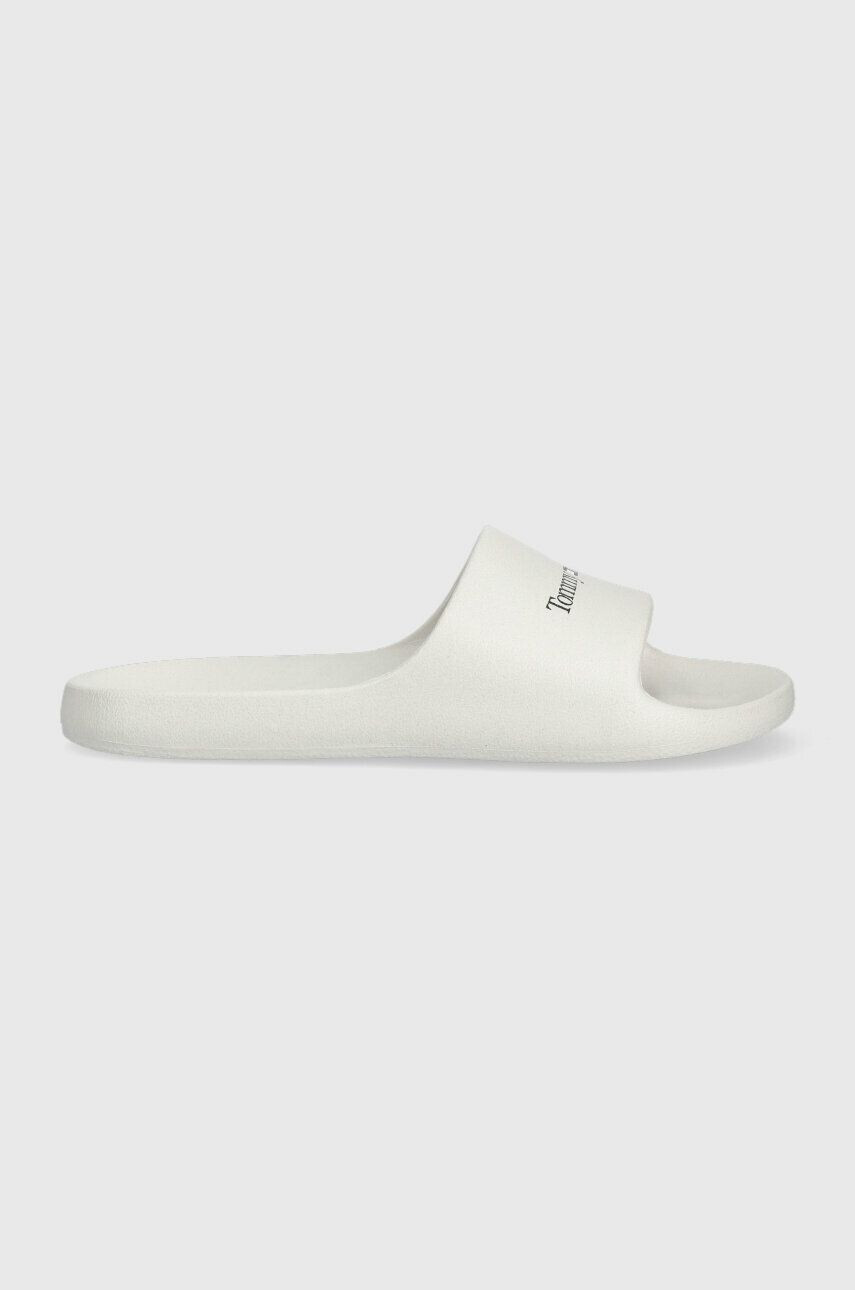 Tommy Jeans papuci ENTRY POOL SLIDE femei culoarea alb EN0EN02106 - Pled.ro