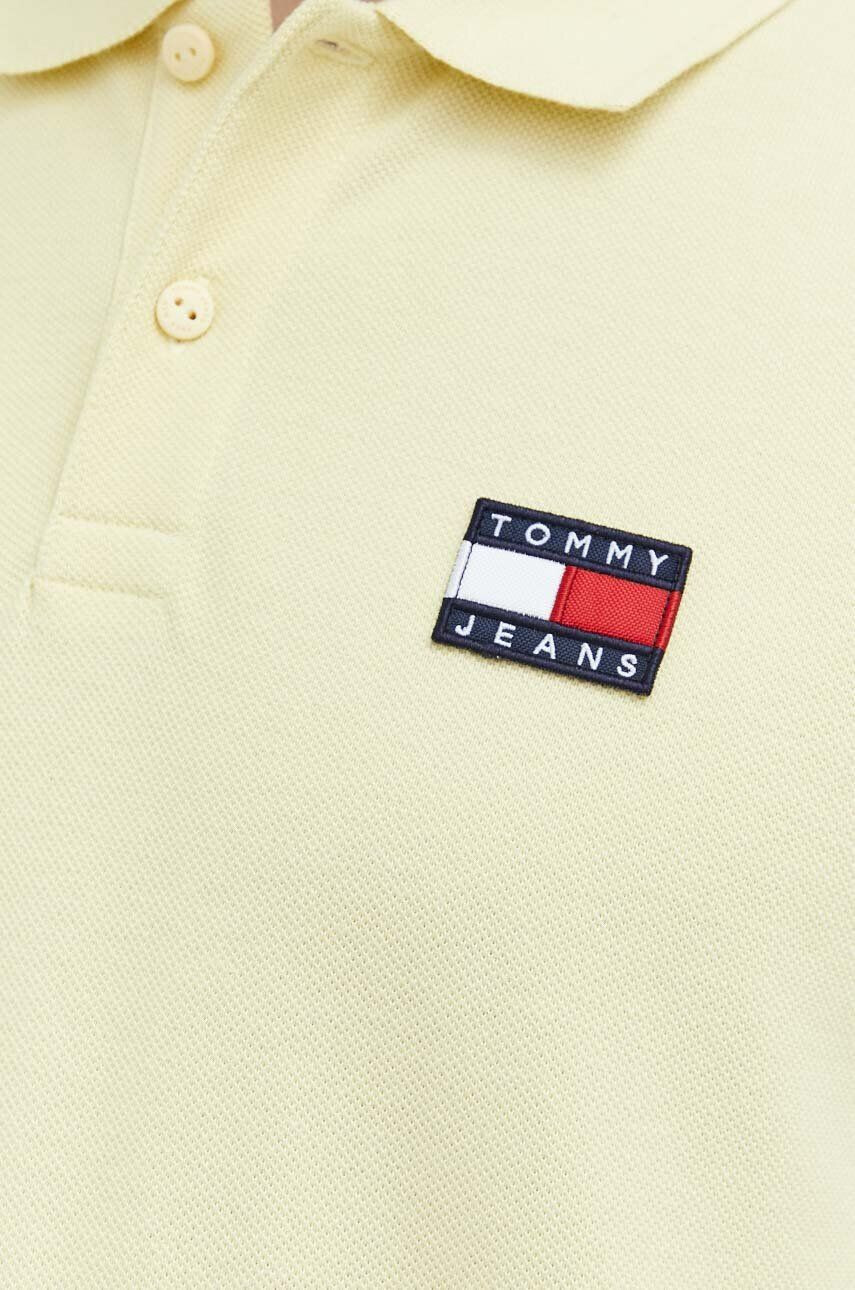 Tommy Jeans polo de bumbac culoarea albastru marin neted - Pled.ro