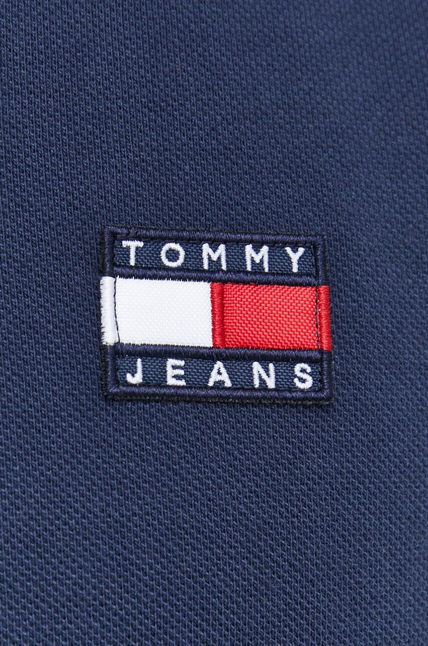 Tommy Jeans polo de bumbac culoarea albastru marin cu imprimeu - Pled.ro