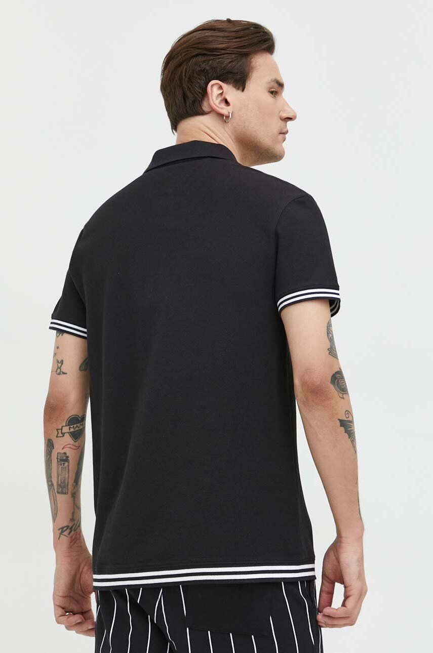 Tommy Jeans polo de bumbac culoarea negru cu imprimeu - Pled.ro