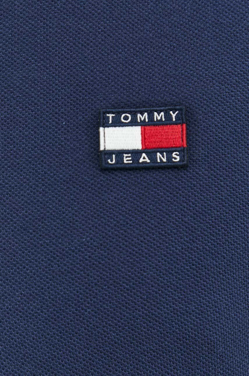 Tommy Jeans polo de bumbac culoarea albastru marin cu imprimeu - Pled.ro