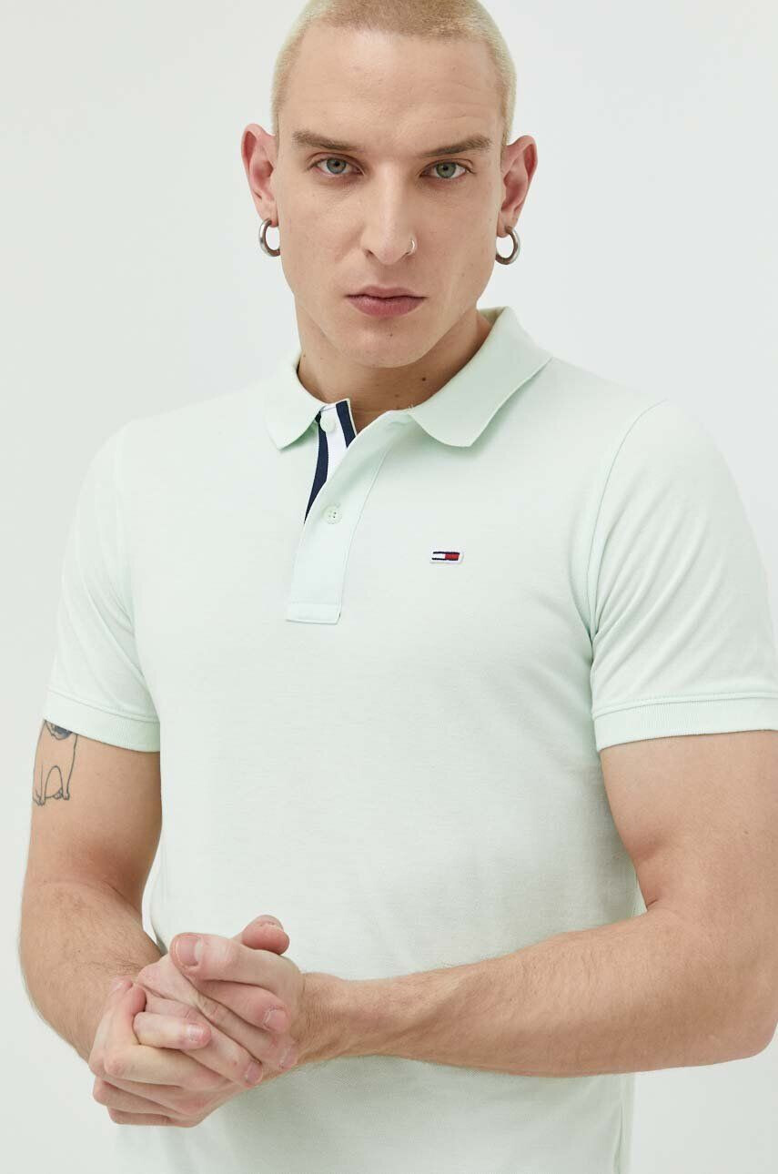 Tommy Jeans polo de bumbac neted - Pled.ro