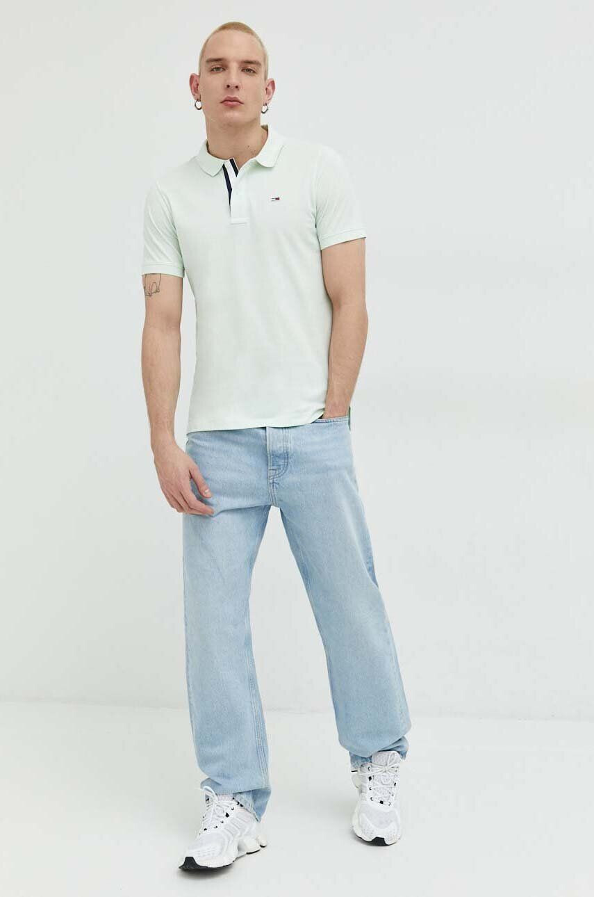 Tommy Jeans polo de bumbac neted - Pled.ro