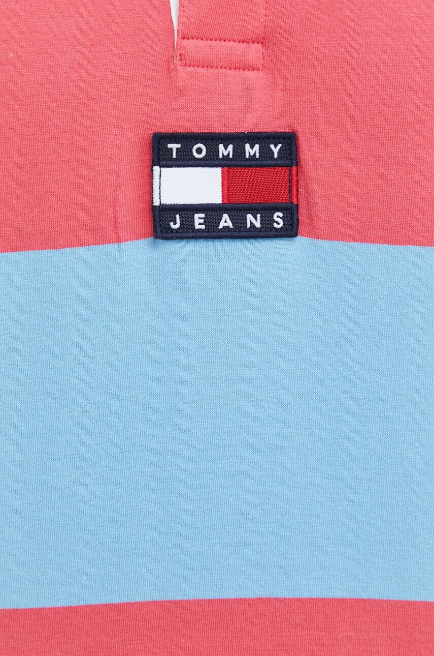 Tommy Jeans polo de bumbac culoarea roz modelator - Pled.ro