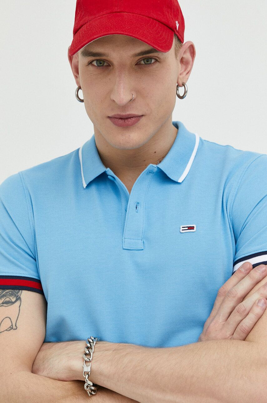 Tommy Jeans polo de bumbac neted - Pled.ro