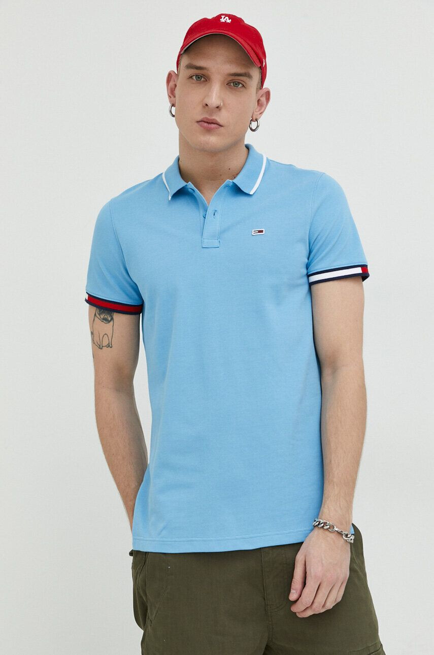 Tommy Jeans polo de bumbac neted - Pled.ro