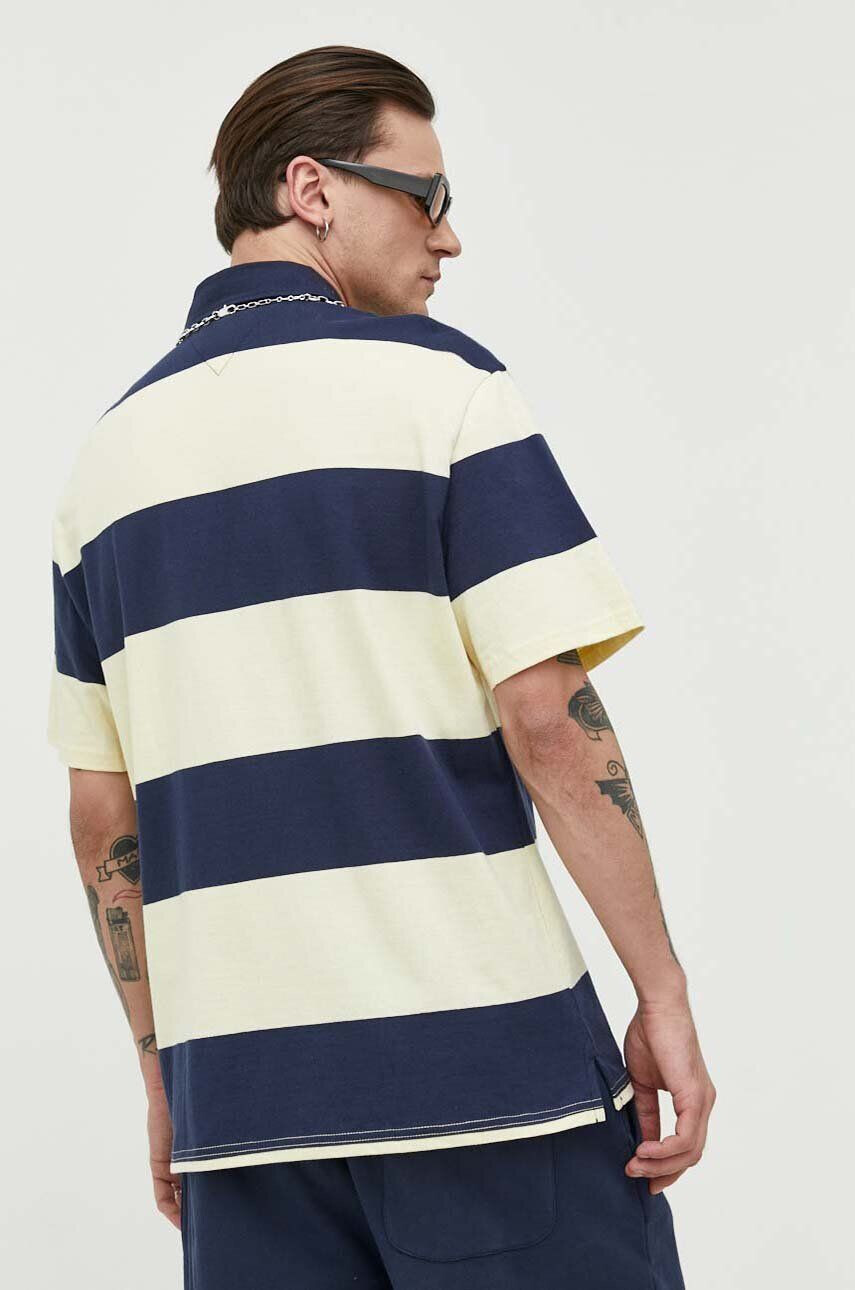 Tommy Jeans polo de bumbac culoarea galben modelator - Pled.ro