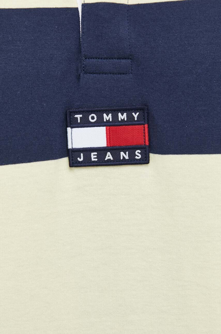 Tommy Jeans polo de bumbac culoarea galben modelator - Pled.ro