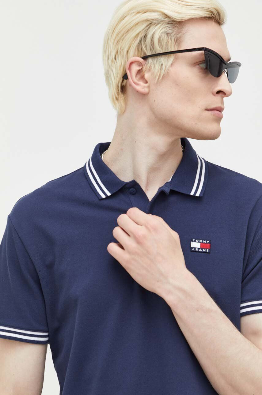 Tommy Jeans polo de bumbac neted - Pled.ro