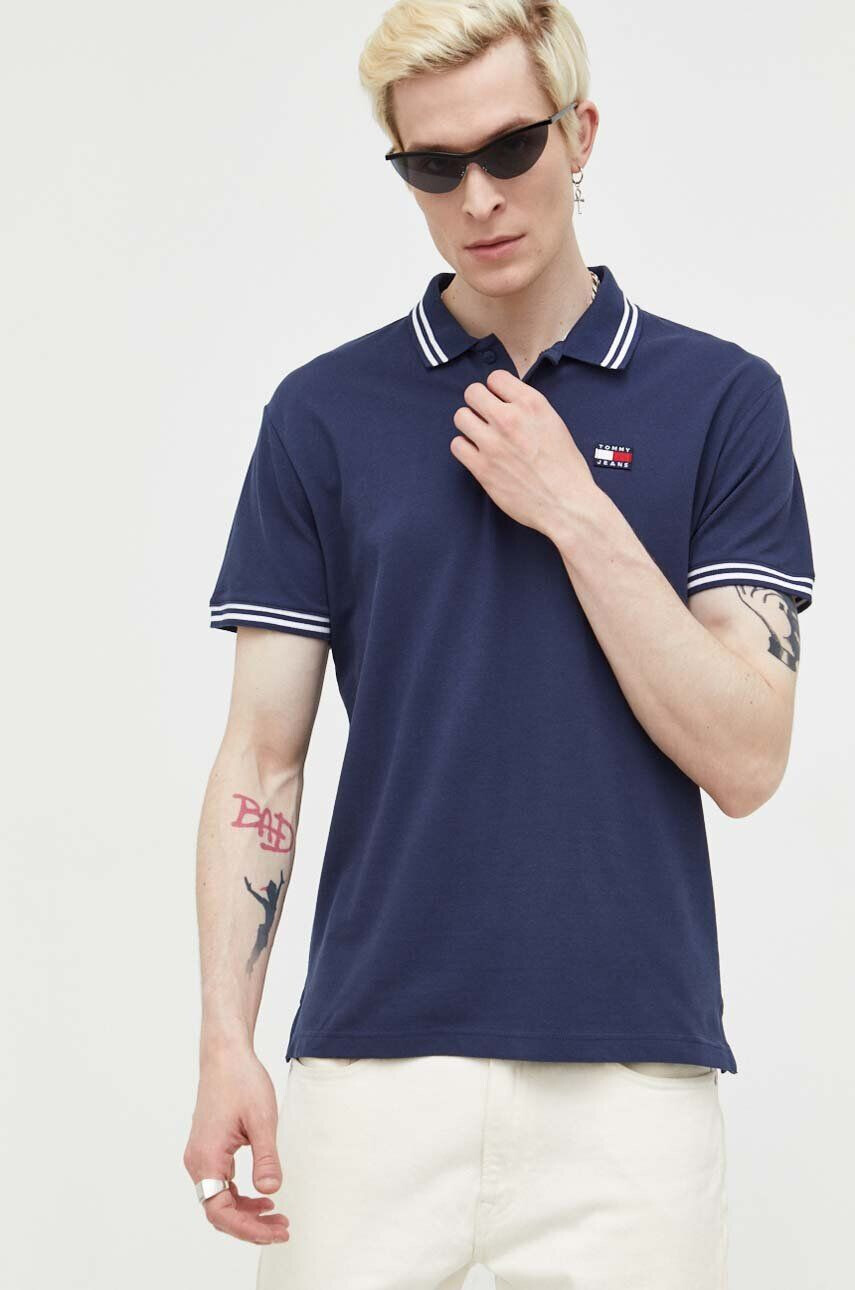 Tommy Jeans polo de bumbac neted - Pled.ro