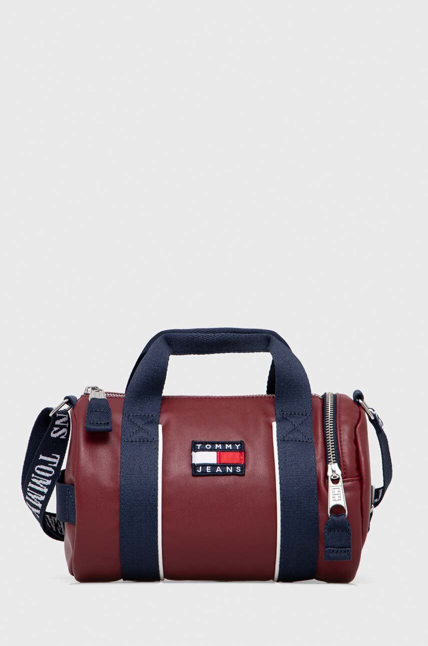 Tommy Jeans poseta culoarea bordo - Pled.ro