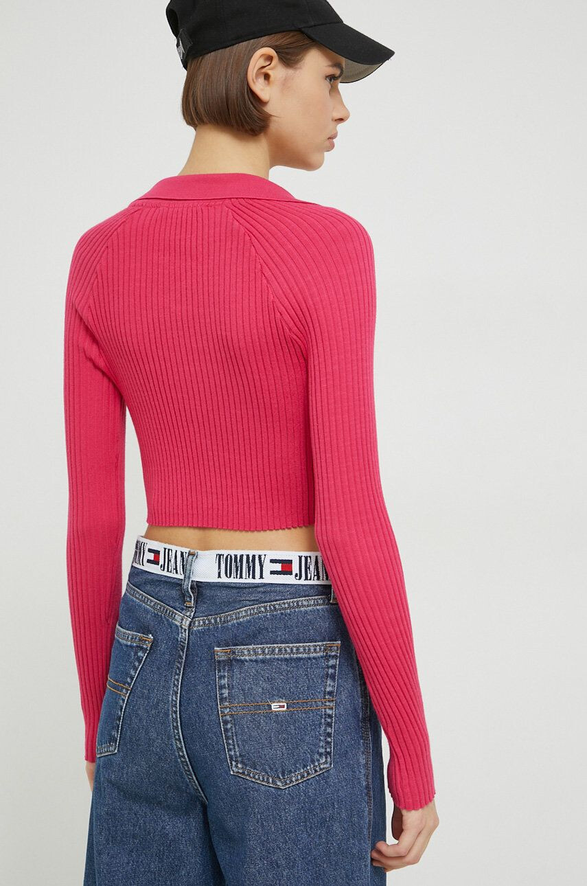 Tommy Jeans pulover femei culoarea roz - Pled.ro