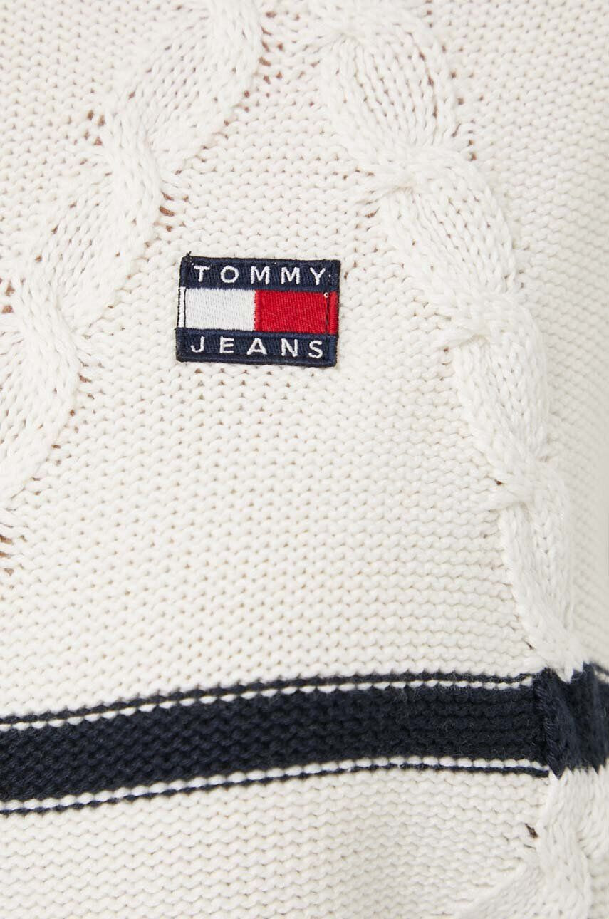 Tommy Jeans pulover femei culoarea bej - Pled.ro