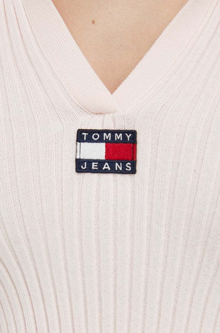 Tommy Jeans pulover femei culoarea verde light - Pled.ro