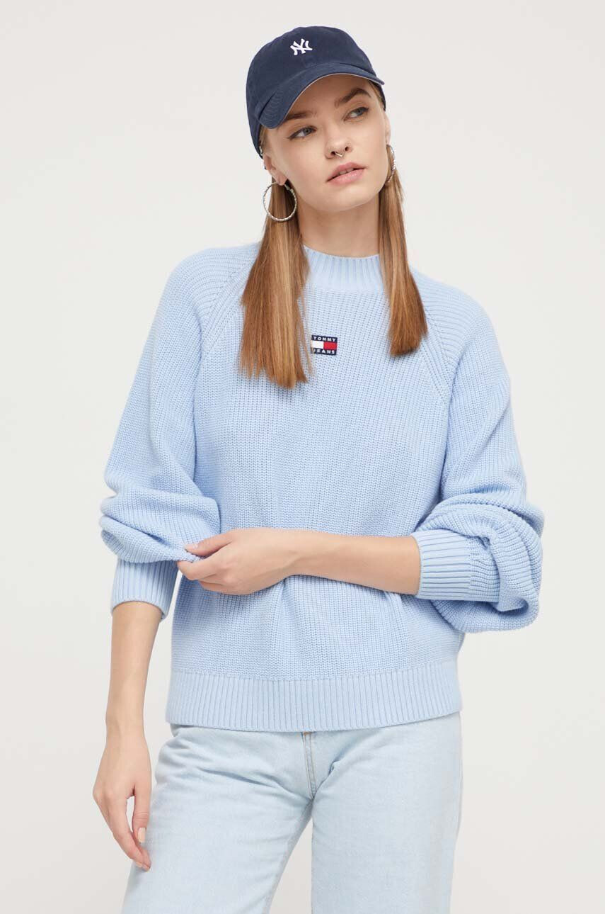 Tommy Jeans pulover de bumbac cu turtleneck - Pled.ro