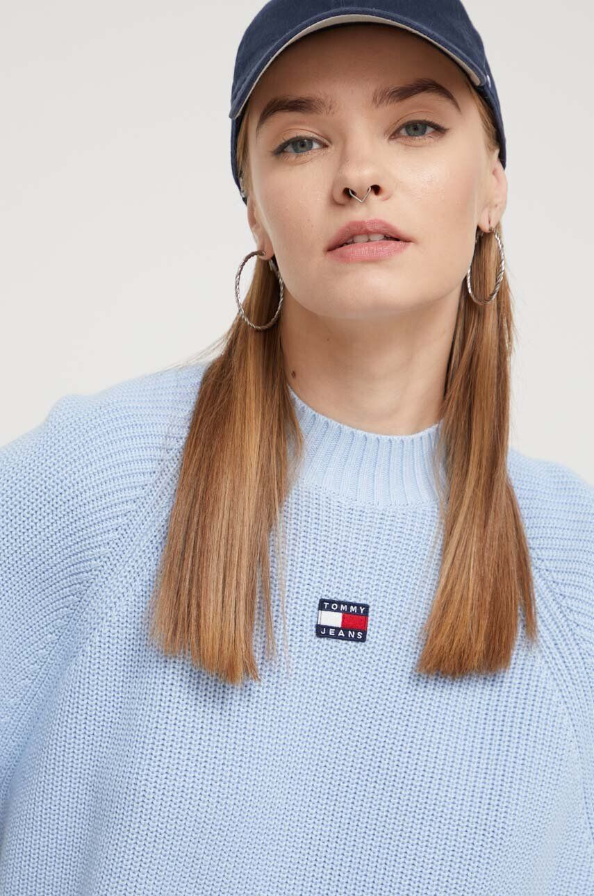 Tommy Jeans pulover de bumbac cu turtleneck - Pled.ro