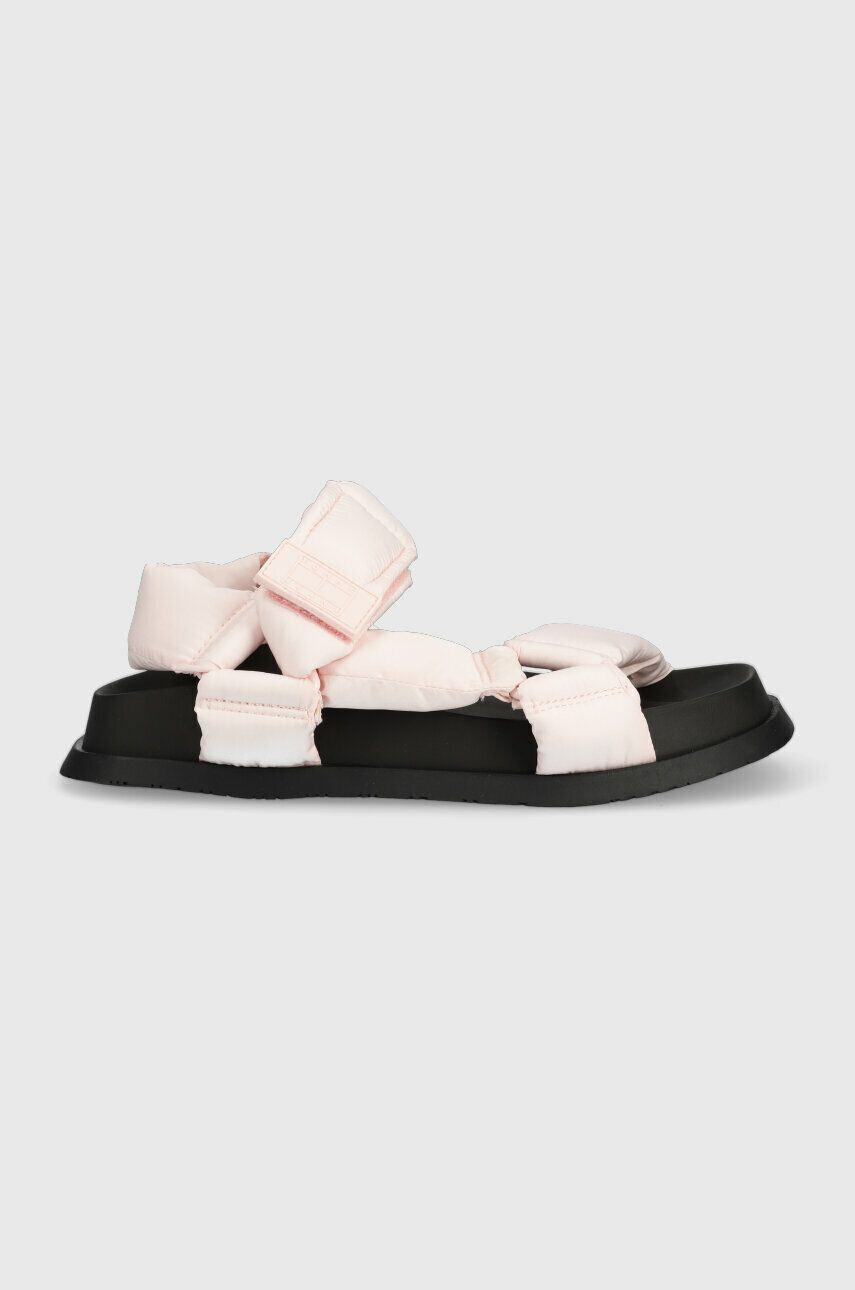 Tommy Jeans sandale NEW SANDAL WMNS femei culoarea roz EN0EN02135 - Pled.ro