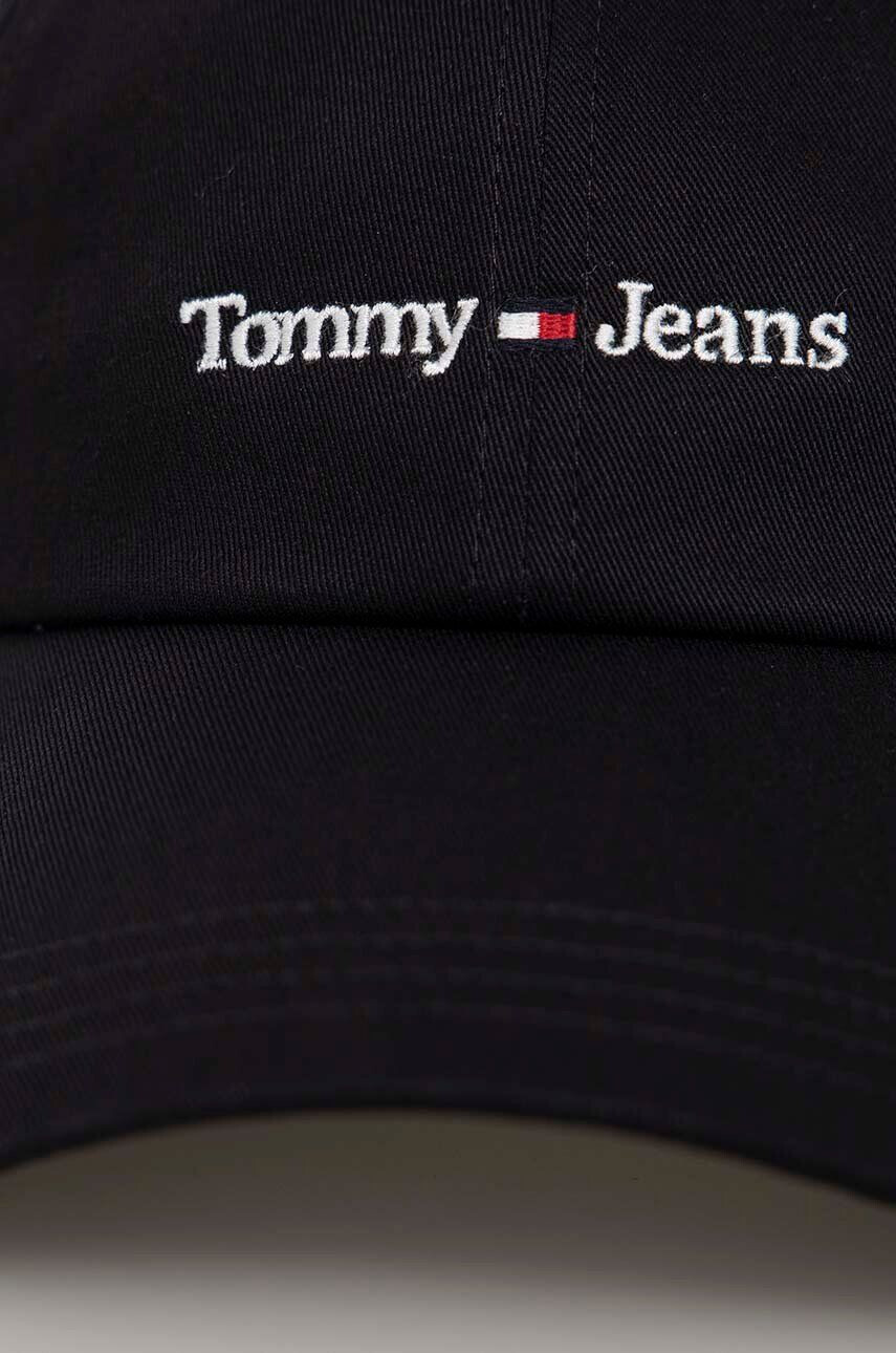 Tommy Jeans șapcă de baseball din bumbac culoarea negru cu imprimeu - Pled.ro