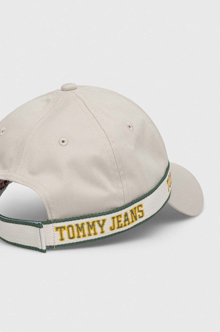 Tommy Jeans șapcă de baseball din bumbac culoarea bej cu imprimeu - Pled.ro