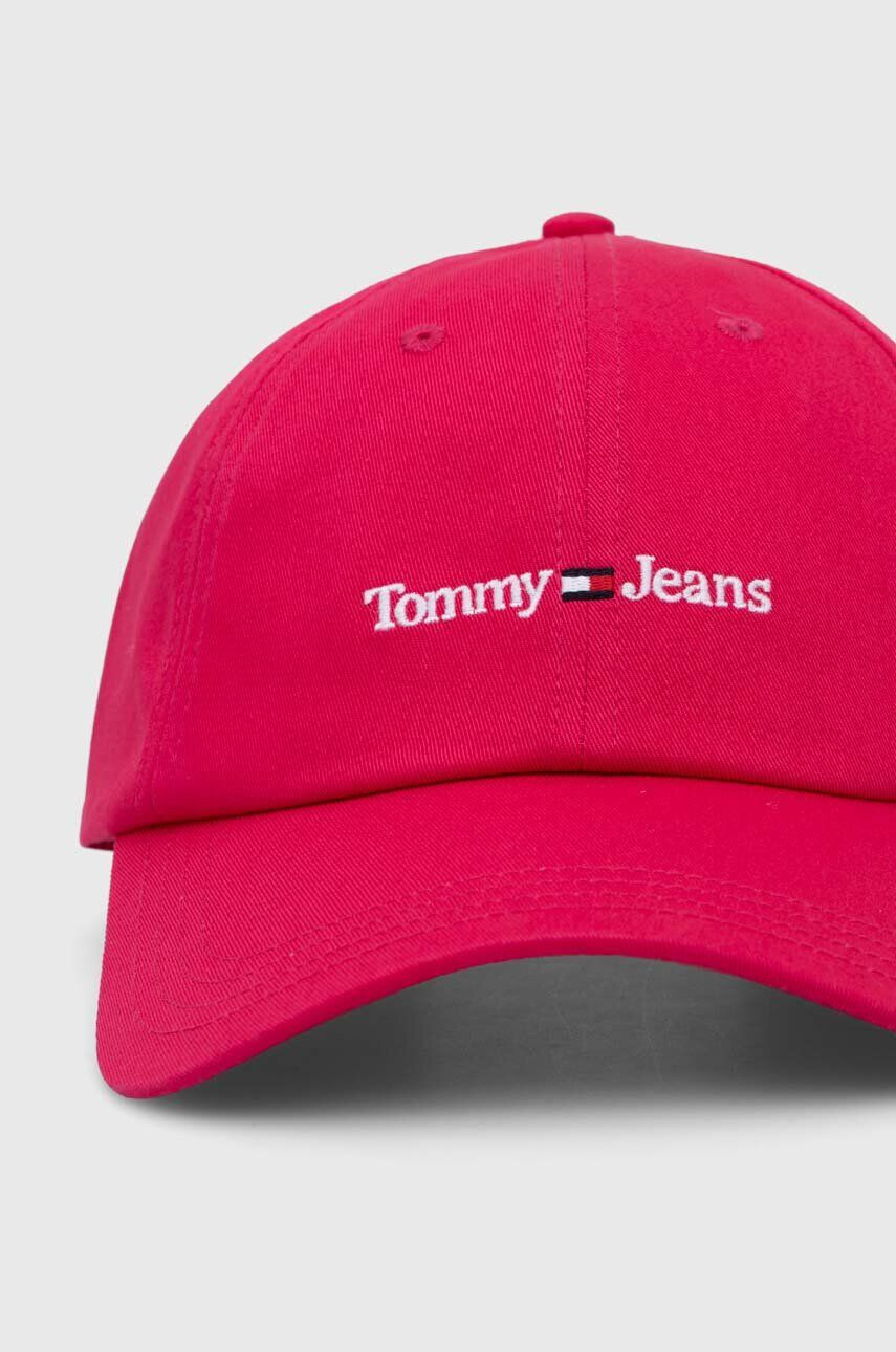 Tommy Jeans șapcă de baseball din bumbac culoarea roz neted - Pled.ro