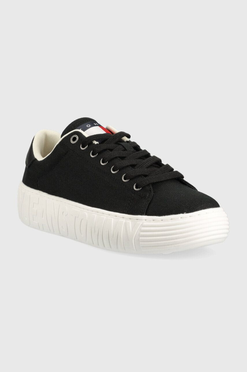 Tommy Jeans sneakers CANVAS OUTSOLE culoarea negru EM0EM01160 - Pled.ro