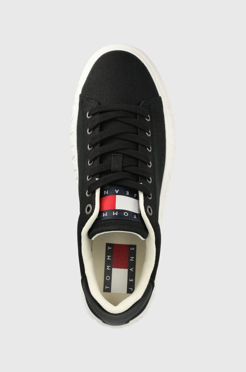 Tommy Jeans sneakers CANVAS OUTSOLE culoarea negru EM0EM01160 - Pled.ro