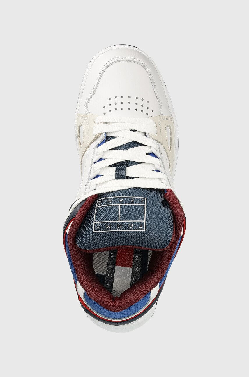 Tommy Jeans sneakers din piele Skate Sneaker culoarea alb - Pled.ro