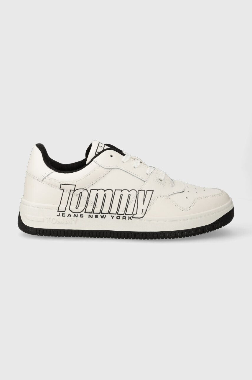 Tommy Jeans sneakers TJM BASKET LOGO culoarea alb EM0EM01257 - Pled.ro