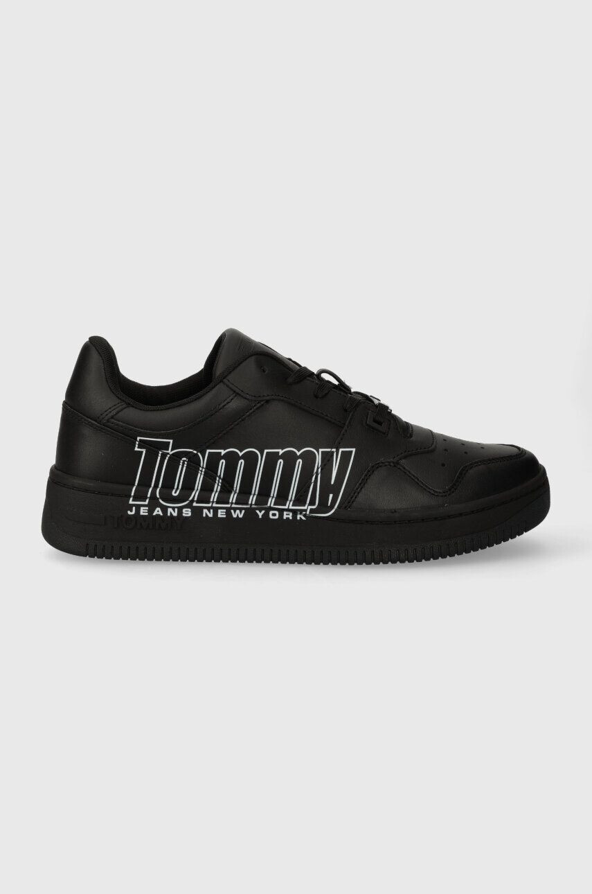 Tommy Jeans sneakers TJM BASKET LOGO culoarea negru EM0EM01257 - Pled.ro