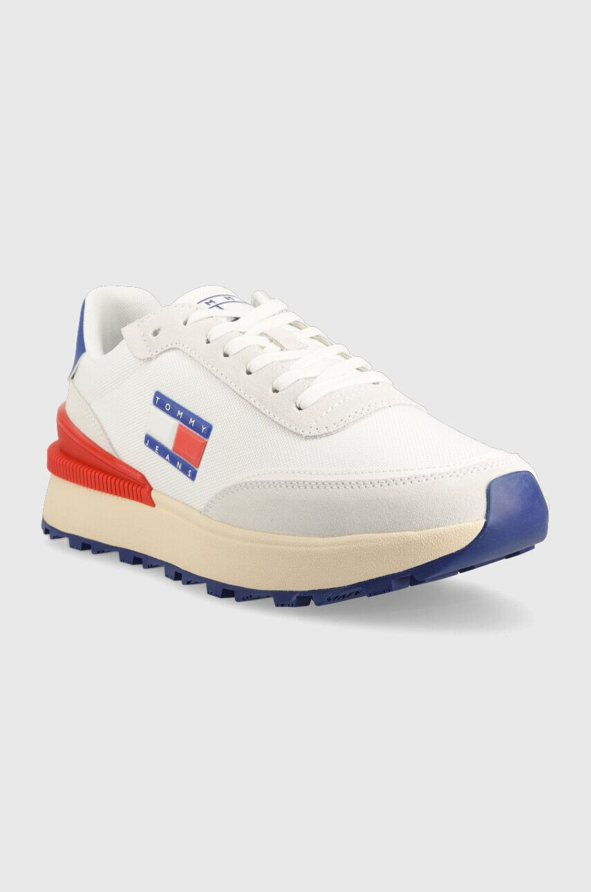 Tommy Jeans sneakers TJM TECH RUNNER MATERIAL culoarea alb EM0EM01300 - Pled.ro