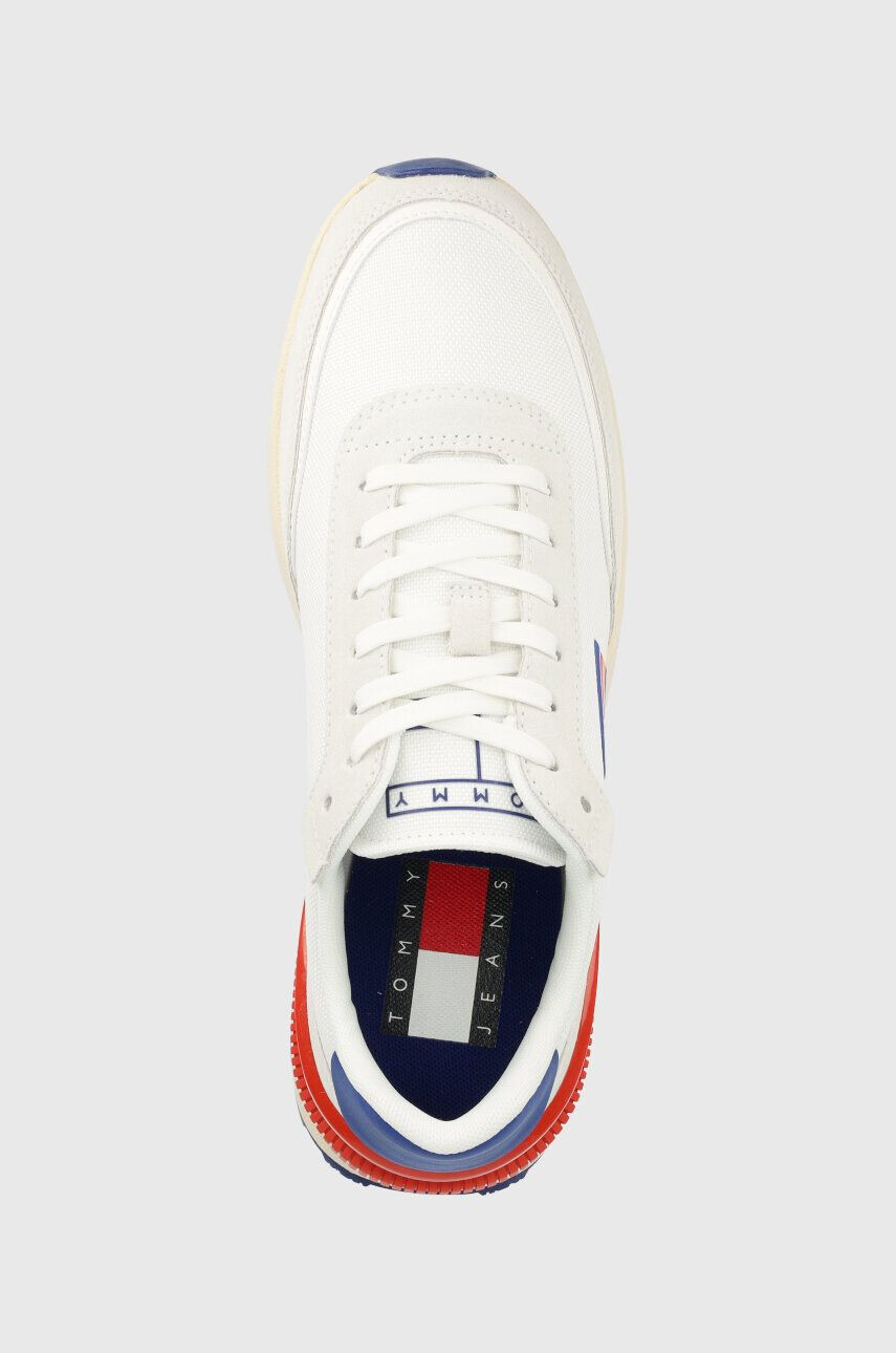 Tommy Jeans sneakers TJM TECH RUNNER MATERIAL culoarea alb EM0EM01300 - Pled.ro