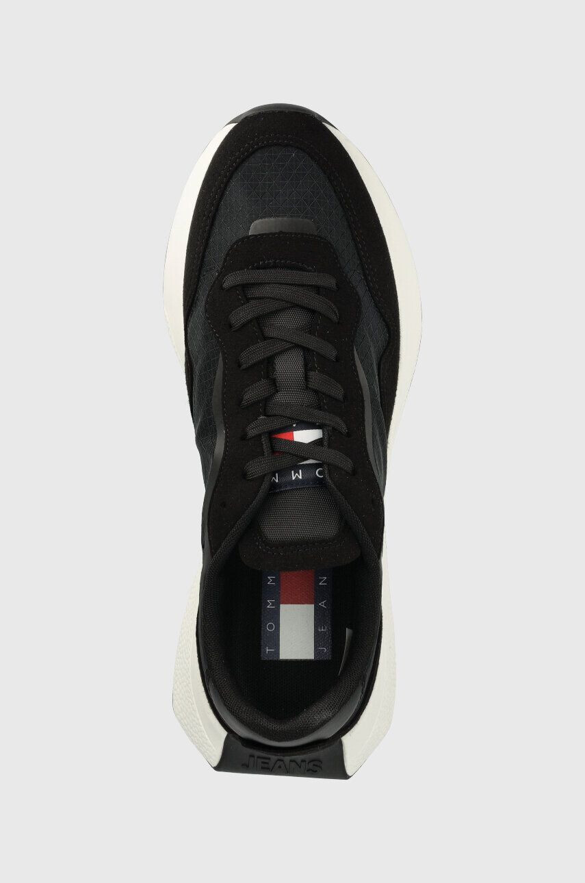 Tommy Jeans sneakers TJM TRANSLUCENT RUNNER culoarea negru EM0EM01222 - Pled.ro