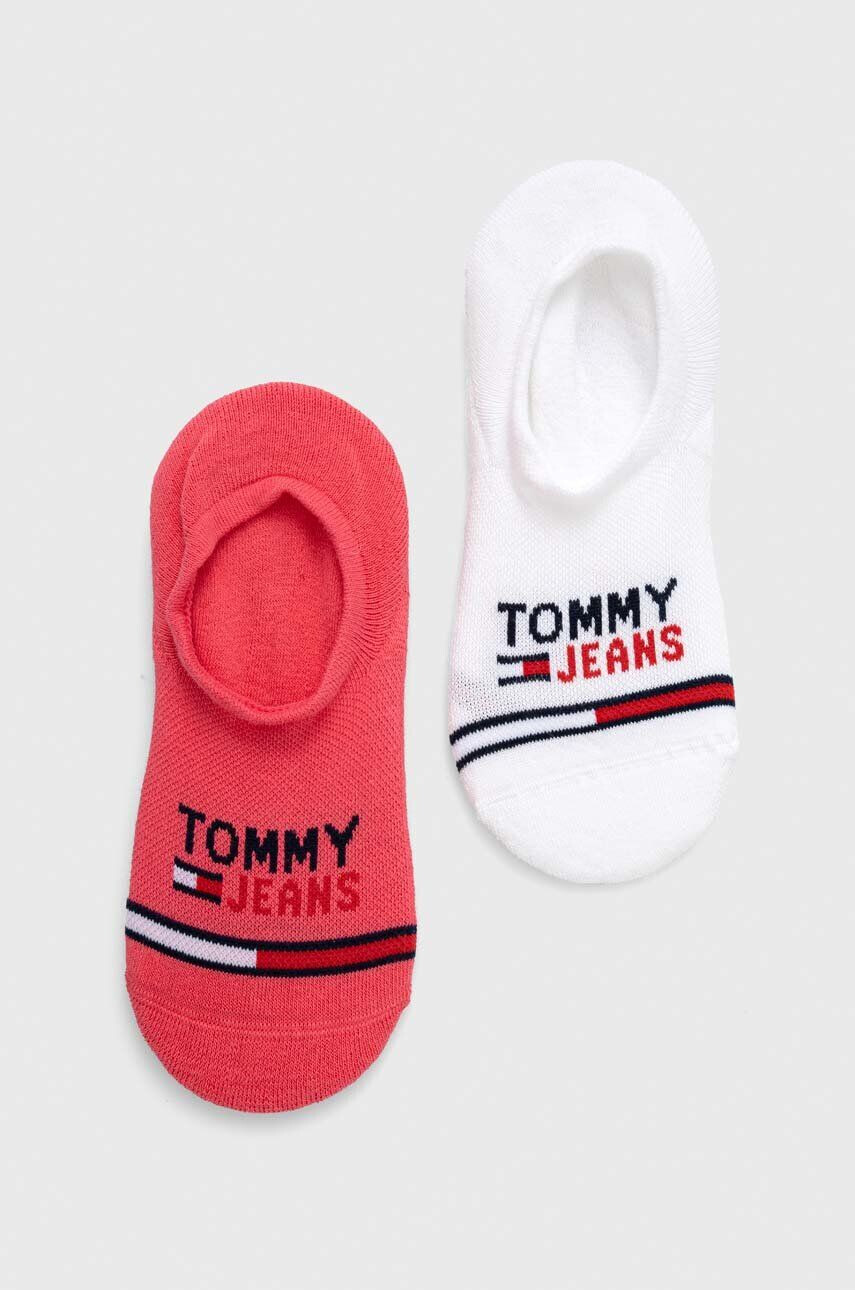 Tommy Jeans sosete 2-pack culoarea bej - Pled.ro