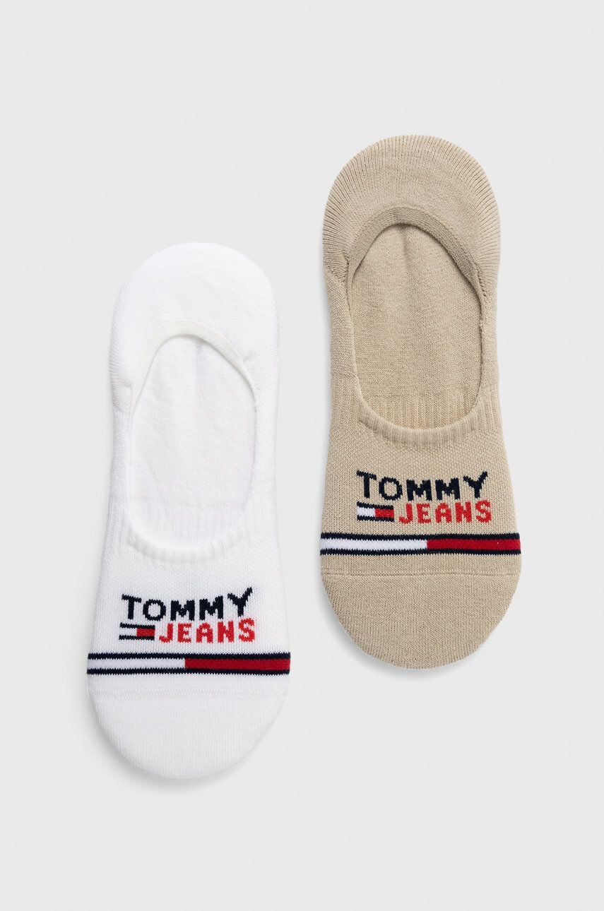 Tommy Jeans sosete culoarea bej - Pled.ro