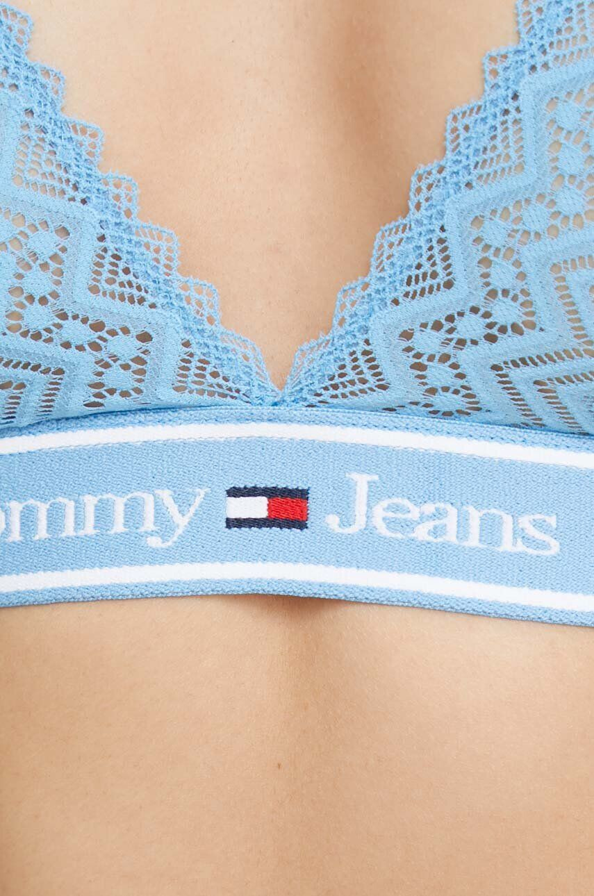 Tommy Jeans sutien culoarea rosu neted - Pled.ro