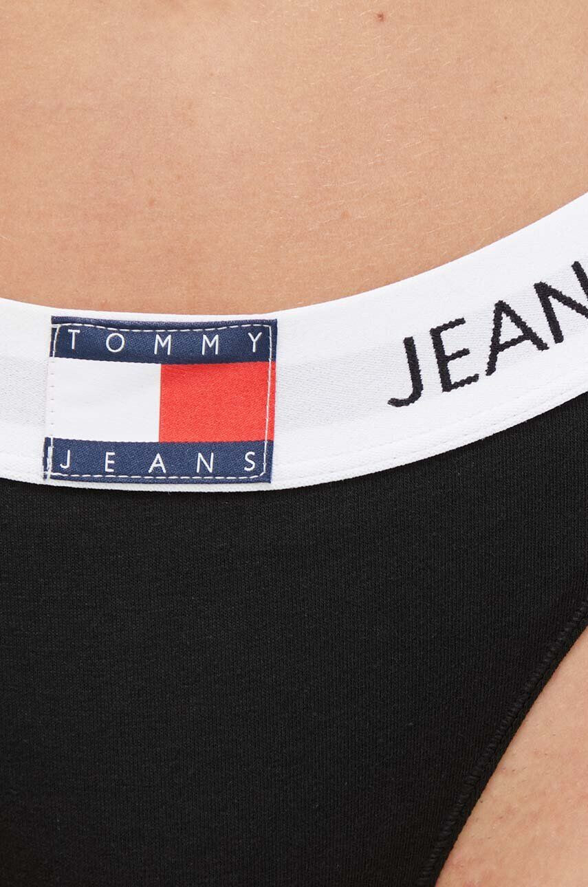 Tommy Jeans tanga culoarea negru - Pled.ro