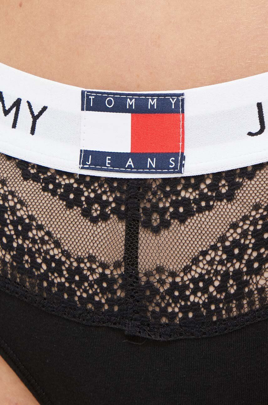 Tommy Jeans tanga culoarea negru - Pled.ro