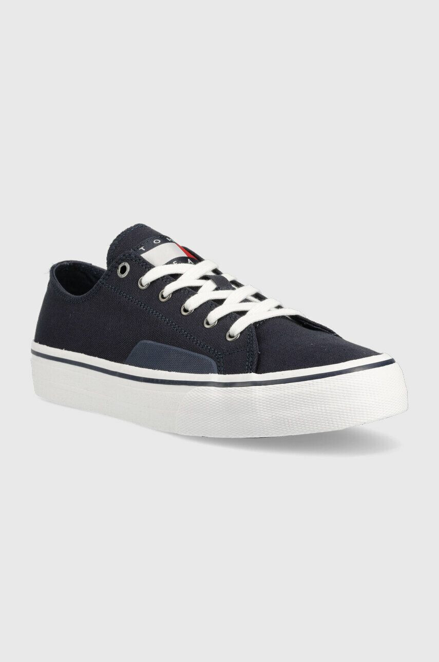 Tommy Jeans tenisi SKATE CANVAS ESS barbati culoarea albastru marin EM0EM01175 - Pled.ro