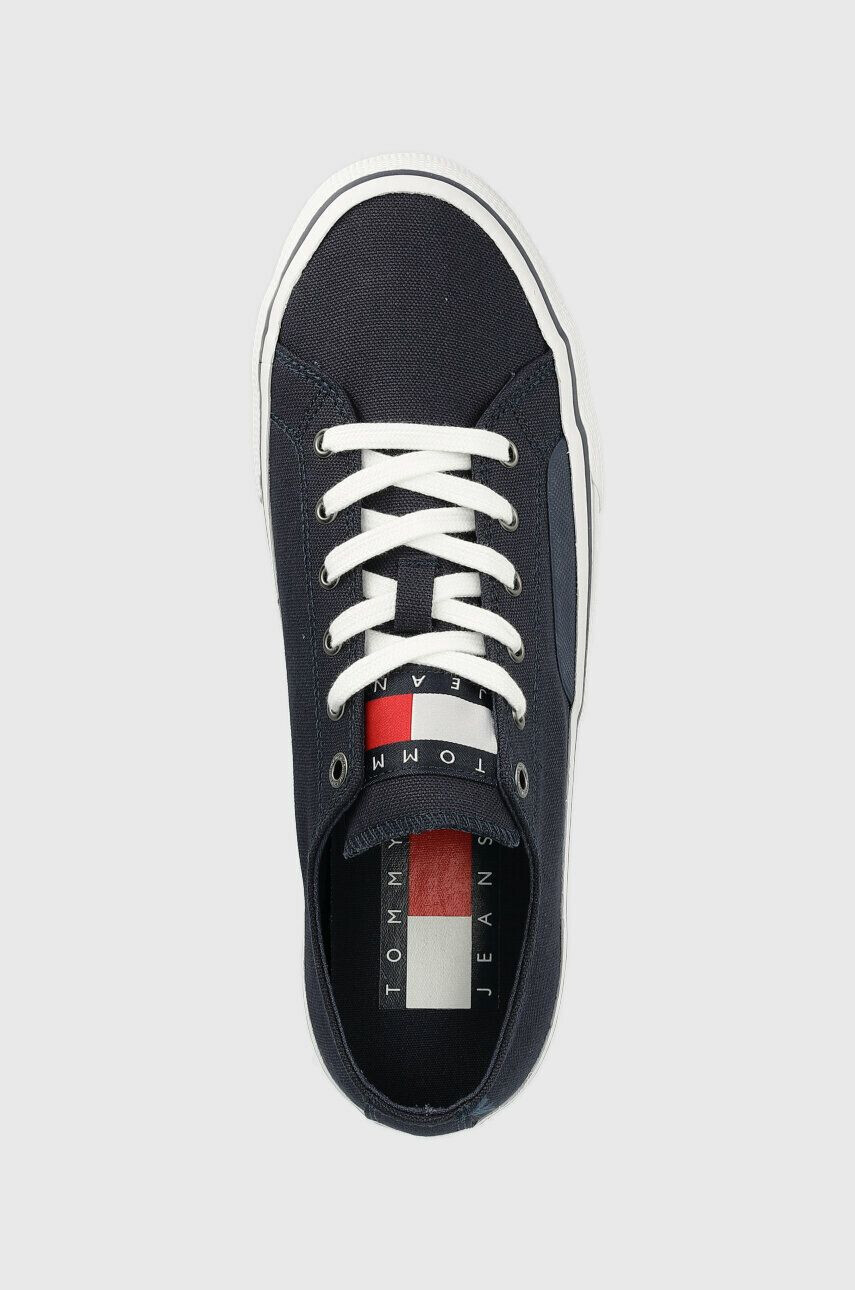 Tommy Jeans tenisi SKATE CANVAS ESS barbati culoarea albastru marin EM0EM01175 - Pled.ro