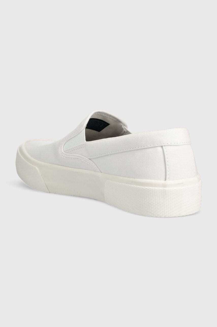 Tommy Jeans tenisi SLIP ON CANVAS COLOR barbati culoarea alb EM0EM01156 - Pled.ro