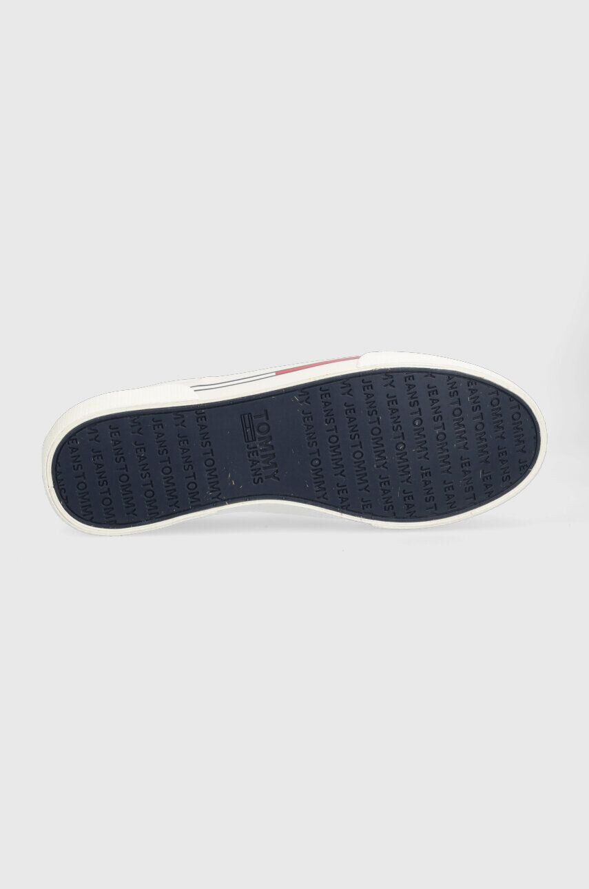 Tommy Jeans tenisi SLIP ON CANVAS COLOR barbati culoarea alb EM0EM01156 - Pled.ro